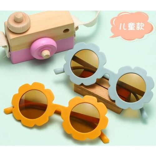 Kids Sun Flower Round Sunglasses Cute Boys Girls Sun Glasses UV400 Lens Glasses Gift For Children Baby Eyewear Shades goggles