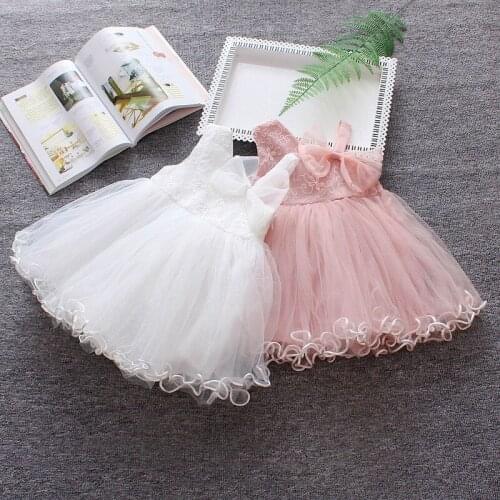 Baby Girl Dress Off Shoulder Floral Lace Sleeveless pleated Dress Princess Toddler Kids Party Dress sweet Girl Clothes