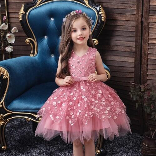 Kids Dress For Girls Clothes Pageant Party Princess Dress Baby Girls Birthday Dress Children Wedding Ball Gown vestido infantil