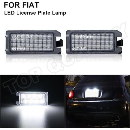 For Fiat 500C 500 2013 2014 2015 2016 2017 2018 2019 Car Rear White LED License Number Plate Light Lamp