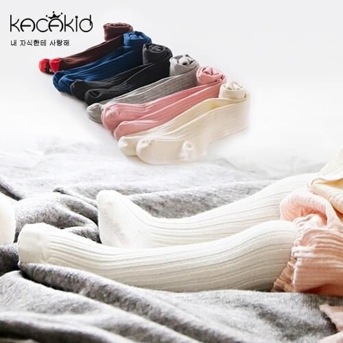 Kacakid Baby Children Girls Tights Lovely Cute Pantyhose Children Girls Tights Solid Girl Stockings Cotton Casual 5Colors ka1103