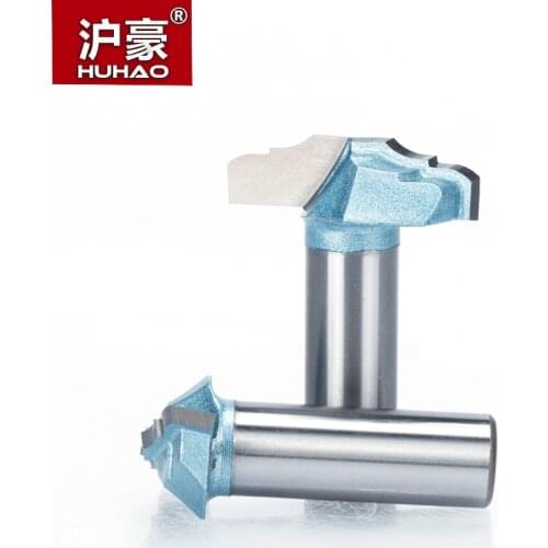 HUHAO 1/2" Shank Half Round bit Door Pattern Sculpture Endmill Router Bits for Wood Tungsten Woodworking Tool Milling Cutter