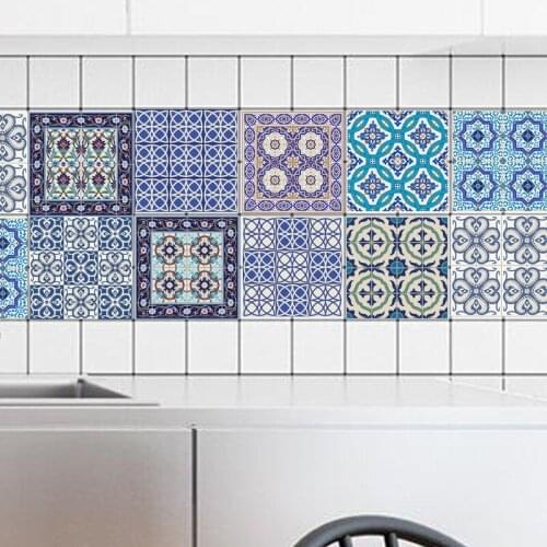 European Style Colorful Mosaic Brick Waterproof Wall Stickers Wall Paper Bathroom Decorations Creative Tiles Stickers Toilet PVC