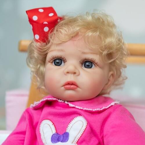 55cm Realistc baby reborn doll cute girl bebe reborn handmade high-end creative gift silicone dolls