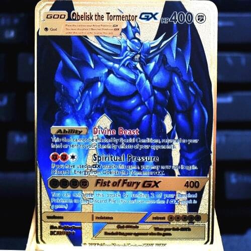 Pokemon Gold Metal Card Game Anime Battle Gold Card Super Evolution Fire-breathing Dragon Card Collection Childrens Toy Gift