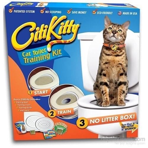 CitiKitty As Seen on Shark Tank Cat Toilet Training Kit, Cat Toilet Training System, Teach Cat to Use Toilet