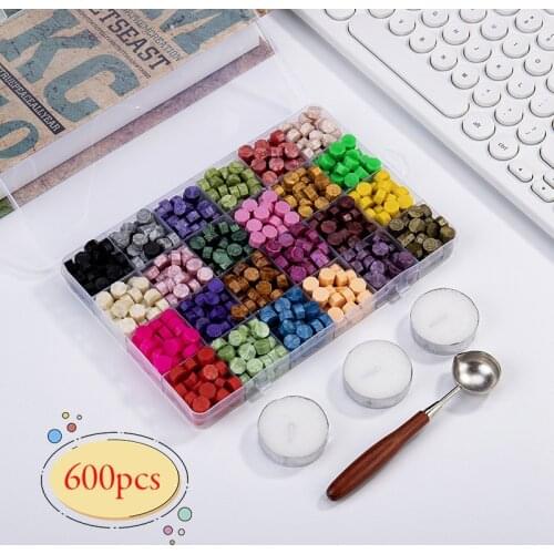 Seal Wax Beads Fire Paint Box Set Kit Package DIY Crafts Supplies for Scrapbooking Birthday Wedding DIY Gifts