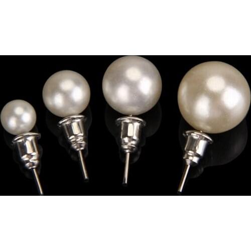 New Faux Pearl Round Ball Earrings Set Womens Fashion Charming Ear Stud Women Jewelry 12 Pairs Hot