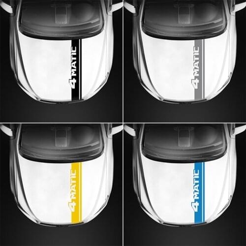 New style Car Styling Car Engine Hood Bonnet Sticker Stripes Decals Decor For Mercedes Benz 4MATIC SL CL GLA CLA Accessories