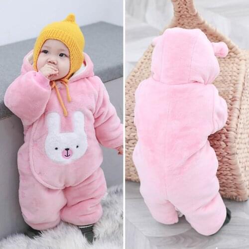 Baby Clothes Newborn Baby Boys Girls Winter Cute Warm Fleece Jumpsuit Romper Warm Outwear Baby Girl Clothes Jumpsuit Romper