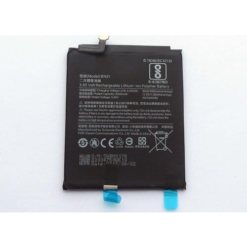 Original BN 31 Built-in Battery for xiaomi 5x &A1 (only Deliver to some countries)