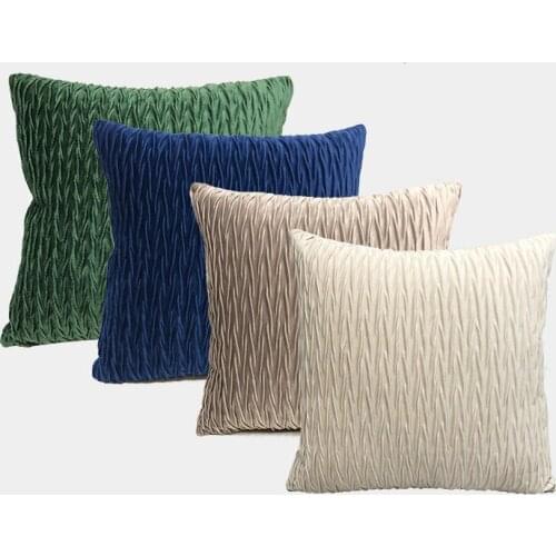 Pleats Striped Pillowcase 45x45cm Polyester Geometry Eight Style Cushion Cover Home Decoration Sofa Car Bedroom