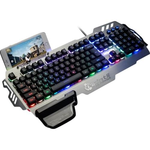 PK-900 RGB Backlit Wired Gaming Keyboard Transparent Switch Mechanical-Similar Ergonomics Keyboard for PC