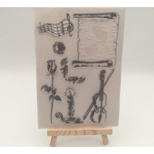 Violin flower Transparent stencil for DIY Scrapbooking Card Making/Kids Christmas Fun Decoration Supplies