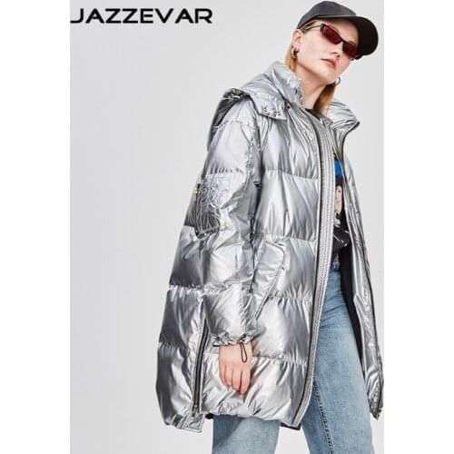 Winter New European Down Jacket Womens Long Hooded Thickened Ins Net Red Winter Down Jacket Women Coat Warm Plus Size Jackets