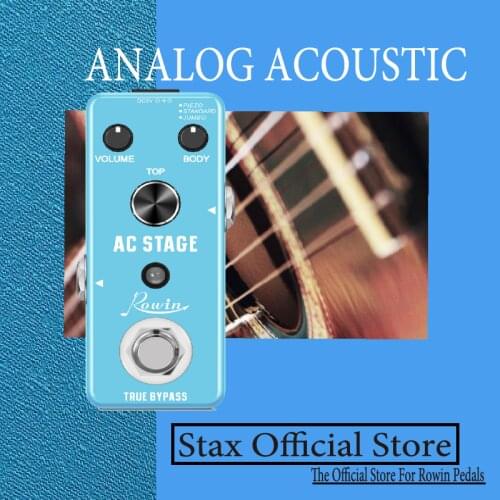Rowin LEF-320 AC Stage Guitar Pedal Effect Analog Acoustic Pedals For Guitars Guitarist Analog Effectors Piezo Standard Jumbo