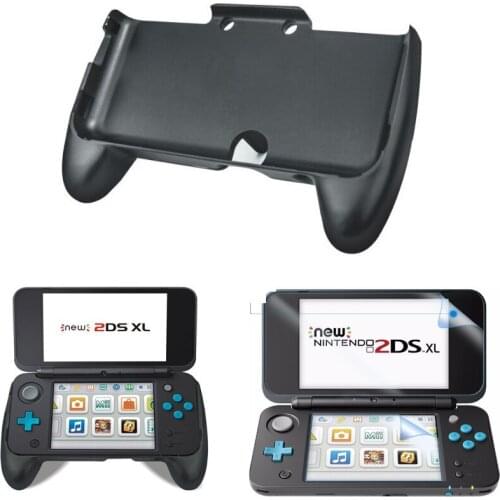 Joypad Bracket Holder Handle Hand Grip Support Case for Nintendo NEW 2DS LL 2DS XL Console Gamepad HandGrip stand+Screen Film