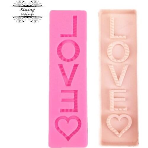 Love shape cake silica gel mold sugar technology paper cup cake soft candy cake decoration tool chocolate clay mold