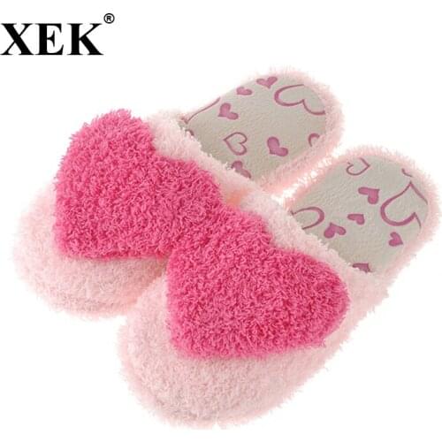 XEK 2017 Indoor Slipper Cotton Linen Home Shoes Women Flat Flip Flops Breathable Soft Floor Autumn Winter Slippers ST218