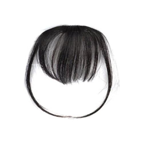 Hand-Woven Real Hair Air Bangs Wig Piece Has Horns Really Hair No Trace Mini Ultra-Thin Air Bangs