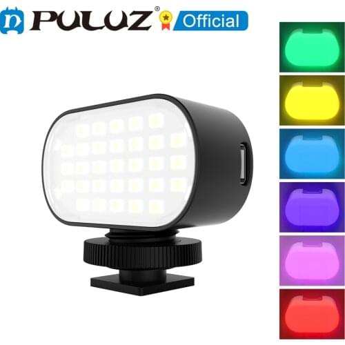 PULUZ Live Broadcast Video LED Light Photography Beauty Selfie Fill Light with Switchable 6 Colors Filters