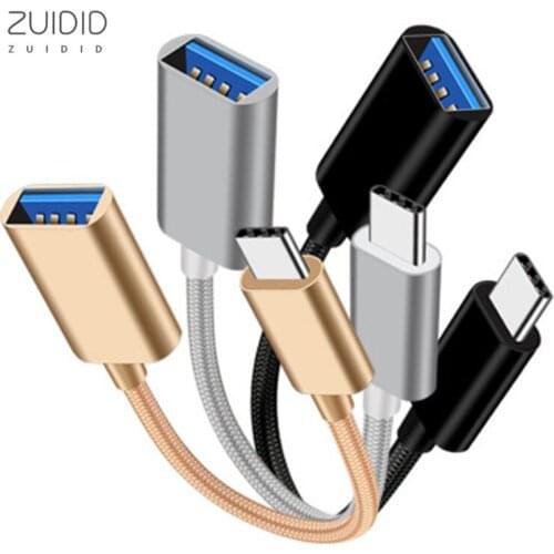 3 Colors Type-c To USB 3.1 OTG Adapter Cable Extension Convenient For Cell Phone Recharge PC Computer