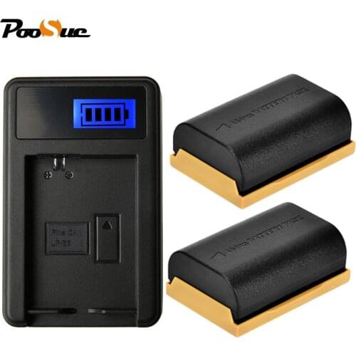 2pcs LP-E6 lp e6 For Canon Battery +LCD-S charger For Canon EOS 5DS R 5D Mark II Mark III 6D 7D 60D 60Da 70D 80D DSLR EOS 5DS