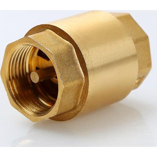 1pc 1/2" NPT Brass Thread In-Line Spring Check Valve 20/25mm Diameter 200WOG For Water Control
