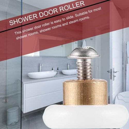 1pcs 19mm Durable Plastic Partiality Glass Bearing Rollers For Sliding Door Pulley Wheels Runner Shower Cabin Spa Room
