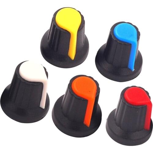 10PCS WH148 Potentiometer knob Cap AG2 Red/Yellow/Blue/White/Orange