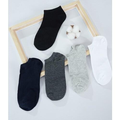 3 Pairs/lot Spring Summer Men Cotton Ankle Socks Pack For Mens Business Casual Solid Color Short Male Sock Slippers Set