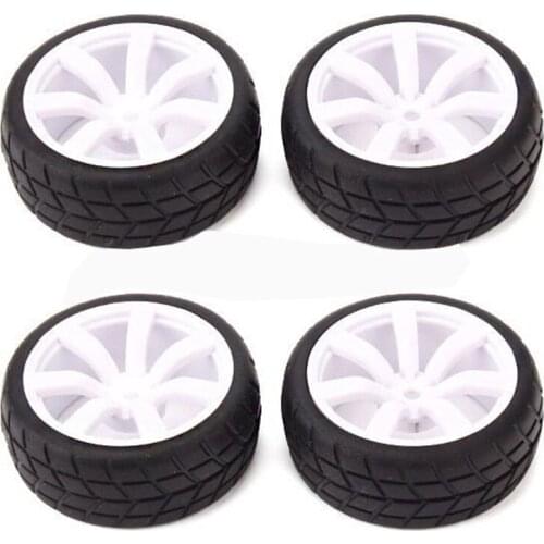 4pcs RC 1:10 Sport Class Racing Tires Tyre +Wheel Rim 12mm Wheel Hub