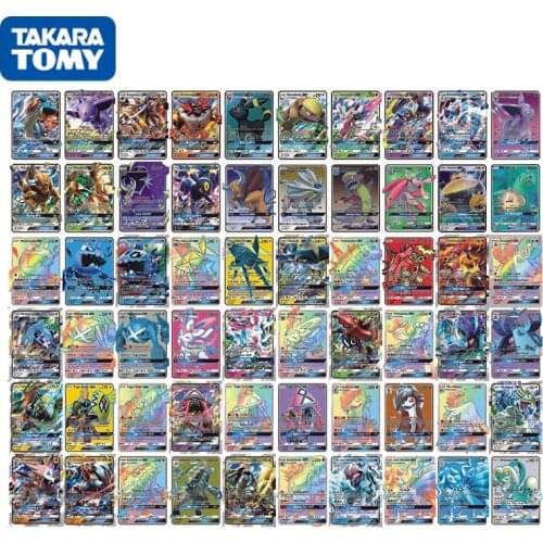 60PCS/Box Pokemon Cards VMAX GX EX MEGA Tag Booster Box TAKARA TOMY Game Collection English Trading Battle Shining Card Kids Toy