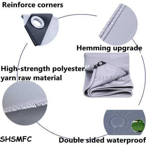 PVC Coated Tarpaulin Rainproof Cloth Garden Outdoor Awning Shade Sail Boat Truck Canopy Pet Dog House Cover Oxford Oilcloth