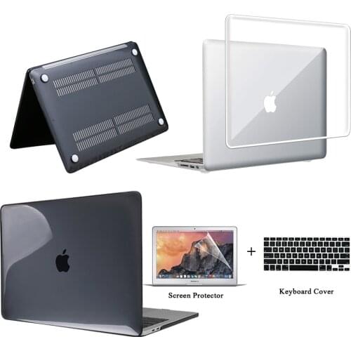 Laptop Case for Macbook Air 13 A2337 A2179 2020 A2338 M1 Chip Pro 13 12 11 15 A2289 New Touch Bar for Pro 16 A2141 Clear\Black