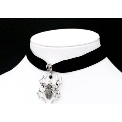 Spider Choker, Black Velvet Choker, Gothic Jewelry, Spider Web Necklace, Spider Web, Victorian Choker, Spider Jewelry