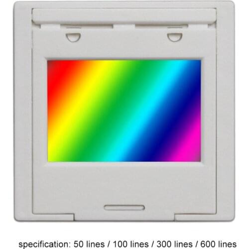 Diffraction Grating 50/100/300/600 line 2mm Transmission Grating Spectrophotometer Optical teaching experiment