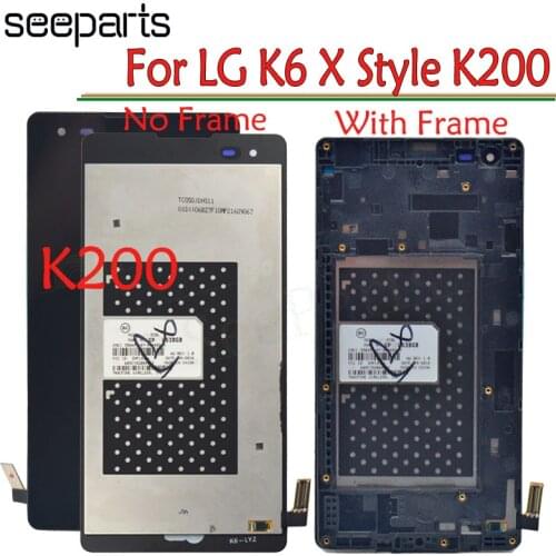 For LG K6 X Style K200 K200DS K200DSF LCD Display Touch Screen Digitizer Assembly With Frame For LG K200 LCD Free Shipping+Tools