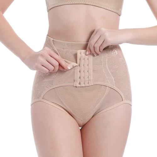 Women Lady High Waist Shaping Panties Breathable Body Shaper Slimming Tummy Underwear Hooks Panty Shapers Butt Lifter