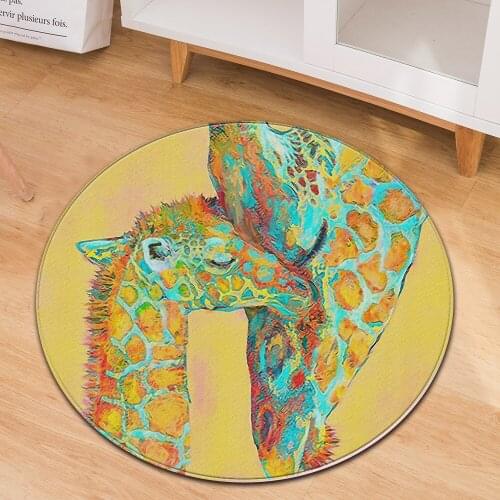 Modern Multi-pattern Round Carpet Kids Room Rug Carpet for Living Room Decorative Non-slip Bedside Mat Computer Chair cushion