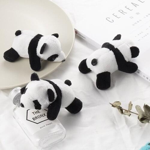 12cm Fashion personality panda Brooch Plush lovely Accessories delicate ornament gift boy girl soft Plush toys Trinket