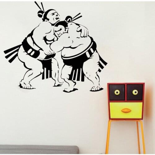 Sumo Wall Sticker Sumo Wrestling Decal Wrestlers Decals Japanese Sport Stickers Bedroom Living Room Decor Home Decoration