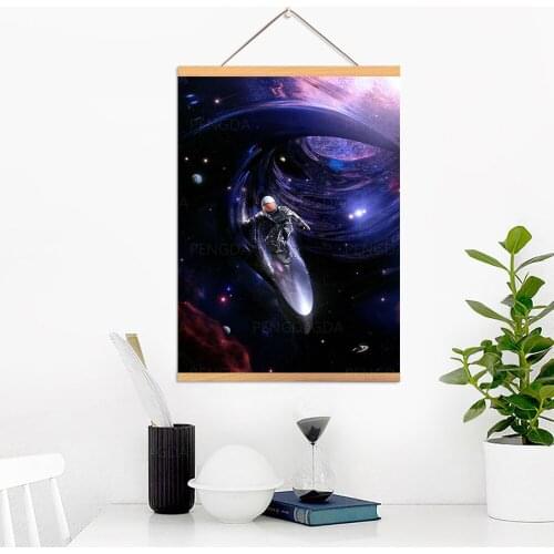 Wall Artwork Canvas The Last Ride Pictures Painting Surf Print Poster Solid Cosmic Galaxy Wood Hanging Scrolls Home Decoration