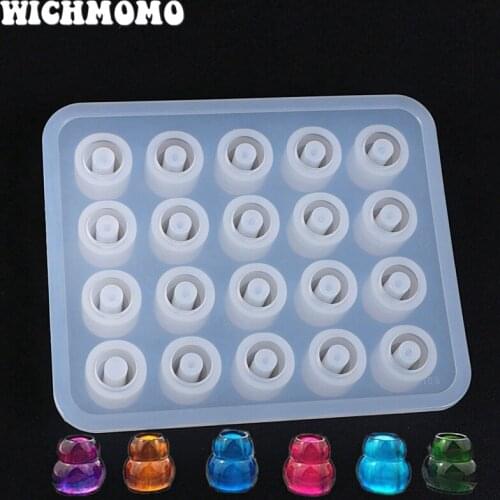 2019 New 1PCS Gourd Beads Craft DIY Transparent UV Resin Liquid Silicone Combination Molds for Necklace Earring Making Jewelry