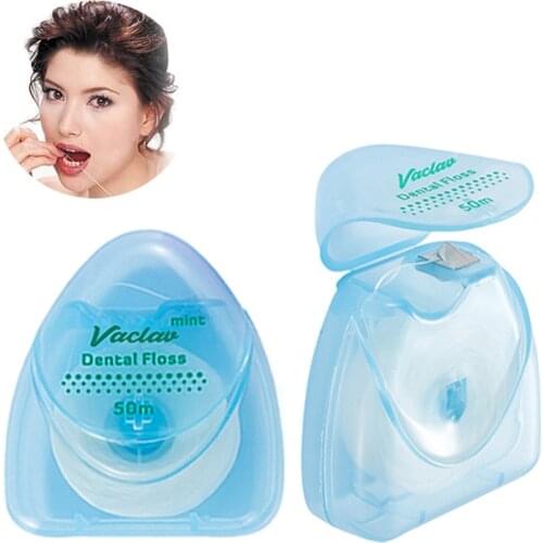 50M New Micro Wax Peppermint Flavor Dental Flosser Interdental Brush Teeth Stick Toothpicks Floss Pick Oral Hygiene Clean Wire