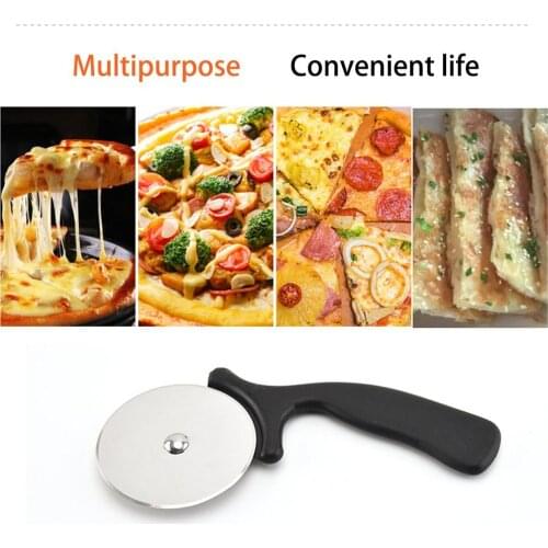 Pizza Cutter Stainless Steel Pizza Knife Cake Bread Pies Round Knife Pastry Pasta Dough Kitchen Baking Tools
