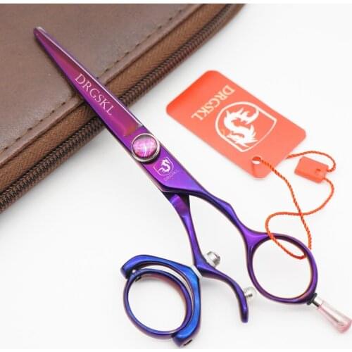 Top grade DRGSKL fly hair scissors 5.5 inch 360 degree ring professional hair hairdressing scissors flying shears + bag
