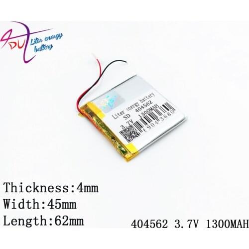 Polymer battery 404562 3.7V 1300MAH 404560 smart home MP3 speakers Li-ion battery for dvr,GPS,mp3,mp4,cell phone,speaker