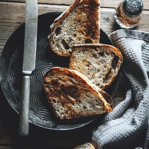 Retro Iron Round Bread Tray Vintage Metal Bread Pan Cake Snack Plate Photography Props Storage Tray Home Kitchen Decoration Tool