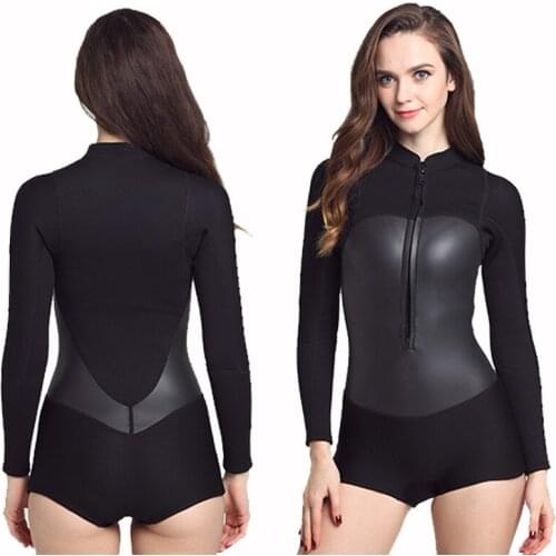 2mm rubber submersible service female thermal long-sleeve one-piece swimsuit thickening jellyfish wet suit submersible service